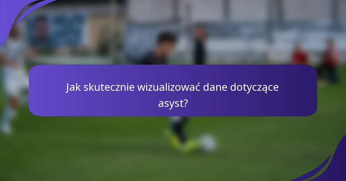 Jak skutecznie wizualizować dane dotyczące asyst?